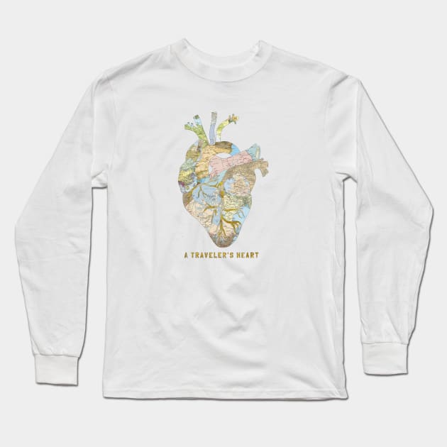 A Traveler's Heart Long Sleeve T-Shirt by BiancaGreen